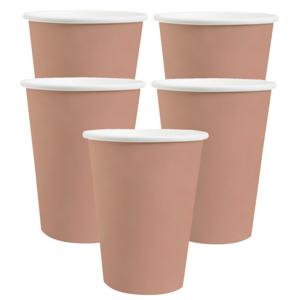 Santex feest/verjaardag bekertjes - 20x stuks - karton - rose goud - 270 ml
