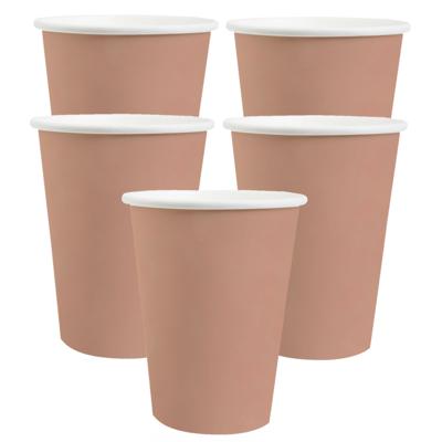 Santex feest/verjaardag bekertjes - 20x stuks - karton - rose goud - 270 ml