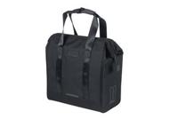 Basil grand fietsshopper - zwarte waterafstotende tas voor elektrische fietsen, 23l