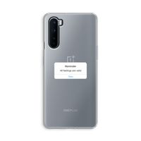 Reminder: OnePlus Nord Transparant Hoesje
