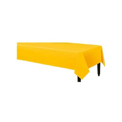 Pasen/Paasontbijt tafelkleed geel 140 x 240 cm van plastic