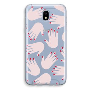 Hands pink: Samsung Galaxy J5 (2017) Transparant Hoesje