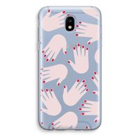 Hands pink: Samsung Galaxy J5 (2017) Transparant Hoesje