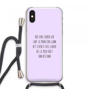 Gek: iPhone XS Max Transparant Hoesje met koord