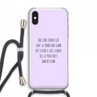 Gek: iPhone XS Max Transparant Hoesje met koord
