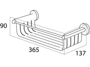 Tiger Boston doucherek 36,5x9x13,7cm gepolijst RVS