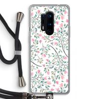 Sierlijke bloemen: OnePlus 8 Pro Transparant Hoesje met koord