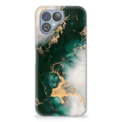 TPU Siliconen Hoesje voor Fairphone 5 Marmer Groen TPU Siliconen Hoesje voor Fairphone 5 Marmer Groen
