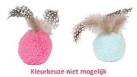 Happy pet Happy pet dotties bal met veren assorti