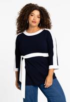 Yoek Tuniek A-lijn belted VITA | Blauw | Maat 58/60 Yoek Tuniek A-lijn belted VITA | Blauw | Maat 58/60