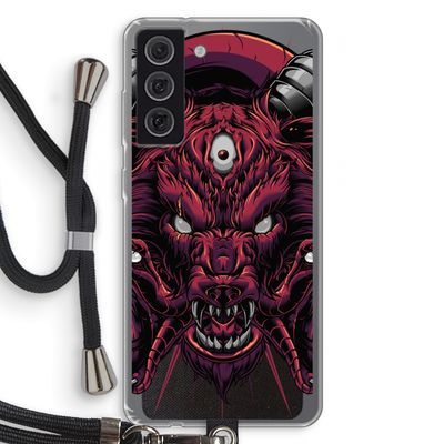 Hell Hound and Serpents: Samsung Galaxy S21 FE Transparant Hoesje met koord