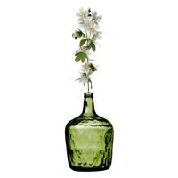 Natural Living Bloemenvaas Jeanne - groen transparant - gerecycled glas - 25 x 40 cm - Fles - 10L - thumbnail