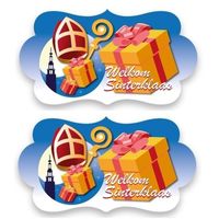 2x Decoratiebord Welkom Sinterklaas 43 cm   -