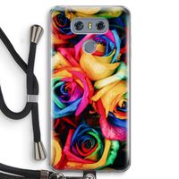 Neon bloemen: LG G6 Transparant Hoesje met koord