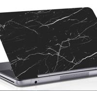 Laptop sticker zwart marmeren textuur
