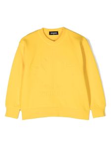 DSQUARED2 KIDS sweat en coton à logo imprimé - Jaune