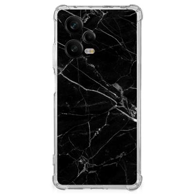 Xiaomi Redmi Note 12 Pro Anti-Shock Hoesje Marmer Zwart - Origineel Cadeau Vader