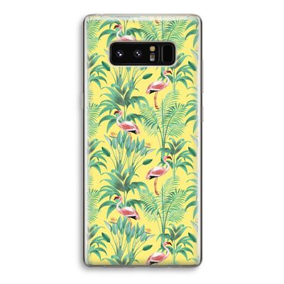 Flamingo party: Samsung Galaxy Note 8 Transparant Hoesje