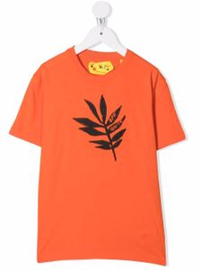 Off-White Kids t-shirt à motif végétal - Orange