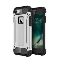 iPhone 7 & 8 robuust pantser TPU + Kunststof back cover Hoesje (zilverkleurig)