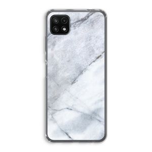Witte marmer: Samsung Galaxy A22 5G Transparant Hoesje