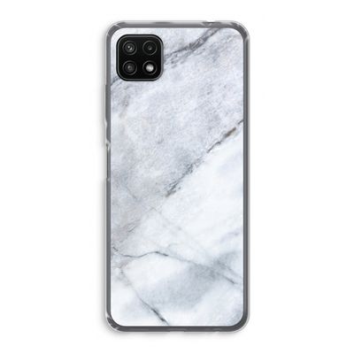 Witte marmer: Samsung Galaxy A22 5G Transparant Hoesje