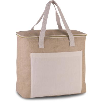 Kimood Grote koeltas jute/canvas - 38 x 32 x 16 cm - 20 liter - Koeltassen