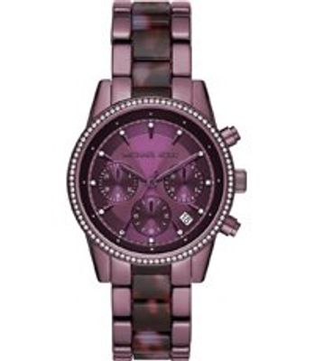 Horlogeband Michael Kors MK6720 Roestvrij staal (RVS) Paars 18mm