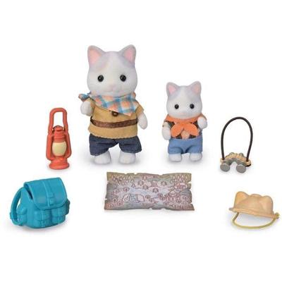 Gelede figuren - SYLVANIAN FAMILIES - Zoon en baby Latte Cat - Geheim bosavontuur