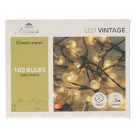 Lichtsnoer - vintage bolletjes - 100 led lampjes - warm wit - 10 m - sfeerverlichting