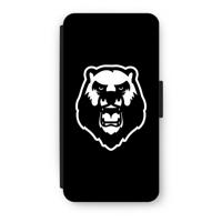 Angry Bear (black): iPhone 7 Plus Flip Hoesje