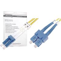 Digitus DK-2932-10 Glasvezel Optische vezel Aansluitkabel 10.00 m Geel [1x LC-stekker - 1x SC-stekker] 9/125 µ Singlemode OS2