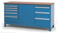 Huvema BLUE-LINE Werkbank BL 8D, 1C, 1700x600x850 - K3605 - K3605 - thumbnail