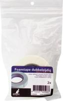Dubbelzijdig foamtape 12mmx1mmx2m Kangaro (2 rollen) Dubbelzijdig foamtape 12mmx1mmx2m Kangaro (2 rollen)