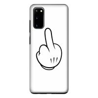 Middle finger white: Samsung Galaxy S20 Tough Case
