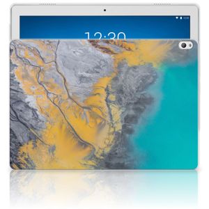 Lenovo Tab P10 Tablet Back Cover Marble Blue Gold