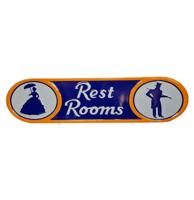 Rest Rooms Stalen Bord met Relief - 79 x 19cm