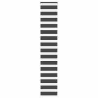 Zebra rolgordijn 50x200 cm stofbreedte 45,9cm zwart - thumbnail
