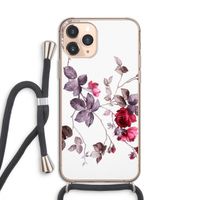 Mooie bloemen: iPhone 11 Pro Transparant Hoesje met koord