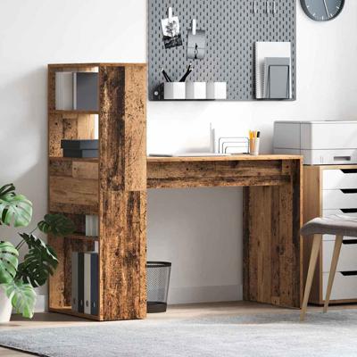 Bureau met plank Oud hout 113 x 54 x 120 cm Bewerkt hout