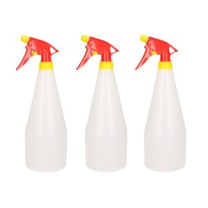 3x stuks rood/gele plantenspuiten 1 liter