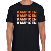 Supporter kampioen t-shirt zwart voor heren