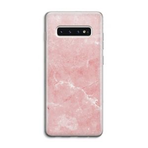 Roze marmer: Samsung Galaxy S10 4G Transparant Hoesje