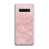 Roze marmer: Samsung Galaxy S10 4G Transparant Hoesje
