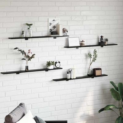 Boekenplank Bord 4 pcs Zwart 100 x 40 x 1.5cm Spaanplaat