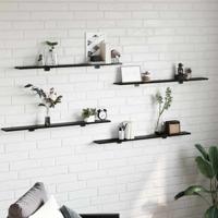 Boekenplank Bord 4 pcs Zwart 100 x 40 x 1.5cm Spaanplaat