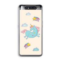 Vliegende eenhoorn: Samsung Galaxy A80 Transparant Hoesje