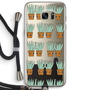 Sansevieria: Samsung Galaxy S7 Edge Transparant Hoesje met koord