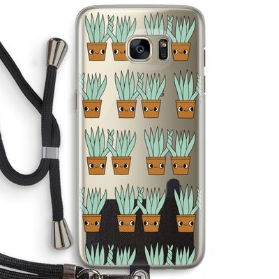 Sansevieria: Samsung Galaxy S7 Edge Transparant Hoesje met koord