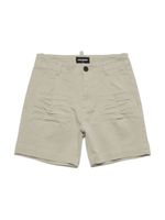 DSQUARED2 KIDS short en coton mélangé à logo appliqué - Tons neutres